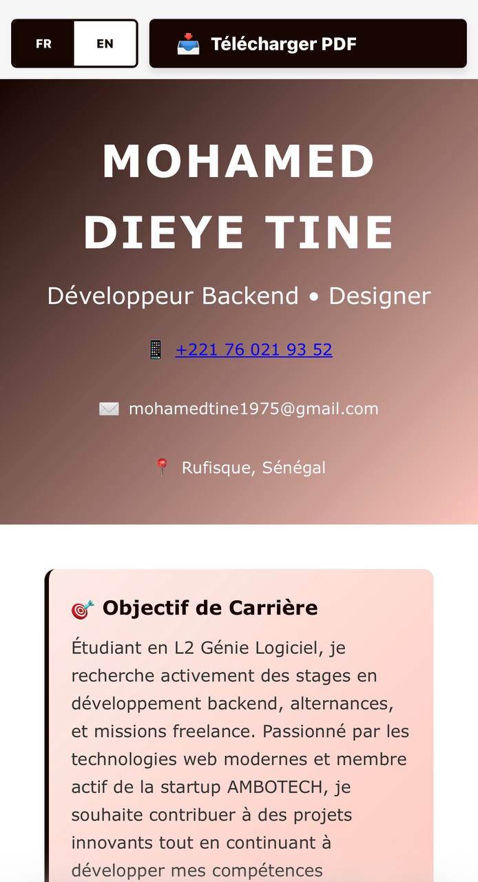 Interactive CV